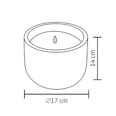 LED čajová sviečka, 1 LED, Ø17x16 cm - CDL 17